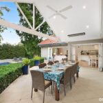 Bi-fold doors in an Alfresco Outdoor Patio Cover Setting, in Normanhurst achieving indoor-outdoor flow
