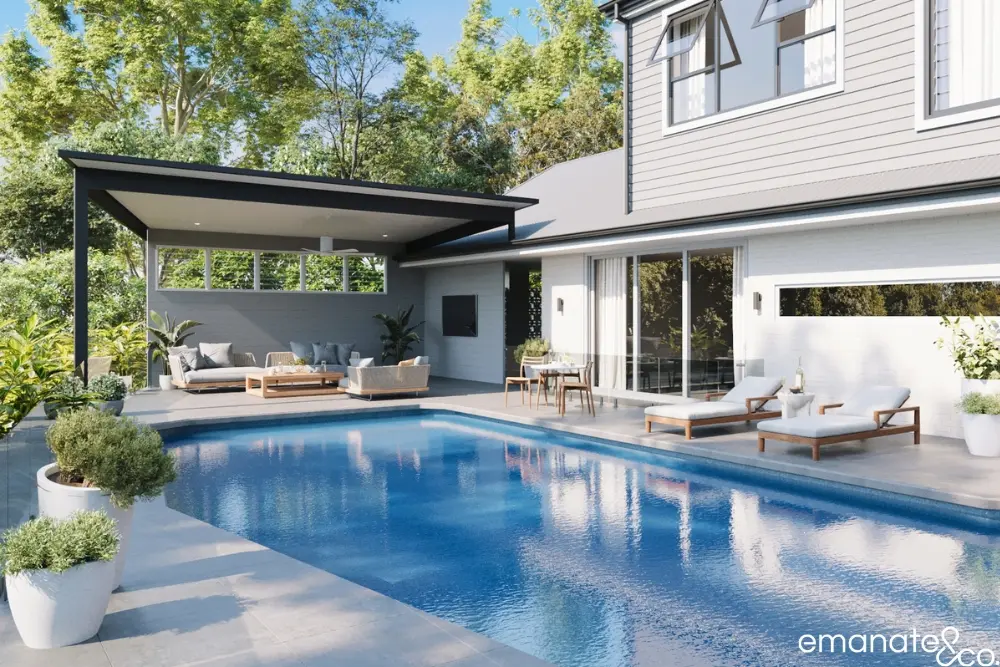 Poolside Alfresco Patio Cover Emanate & Co