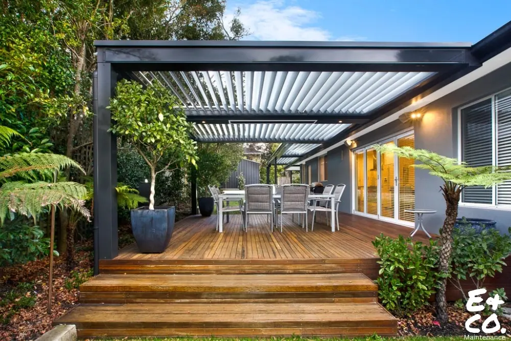 Deck maintenance project in St. Ives by E&Co featuring expert timber treatment and repair.