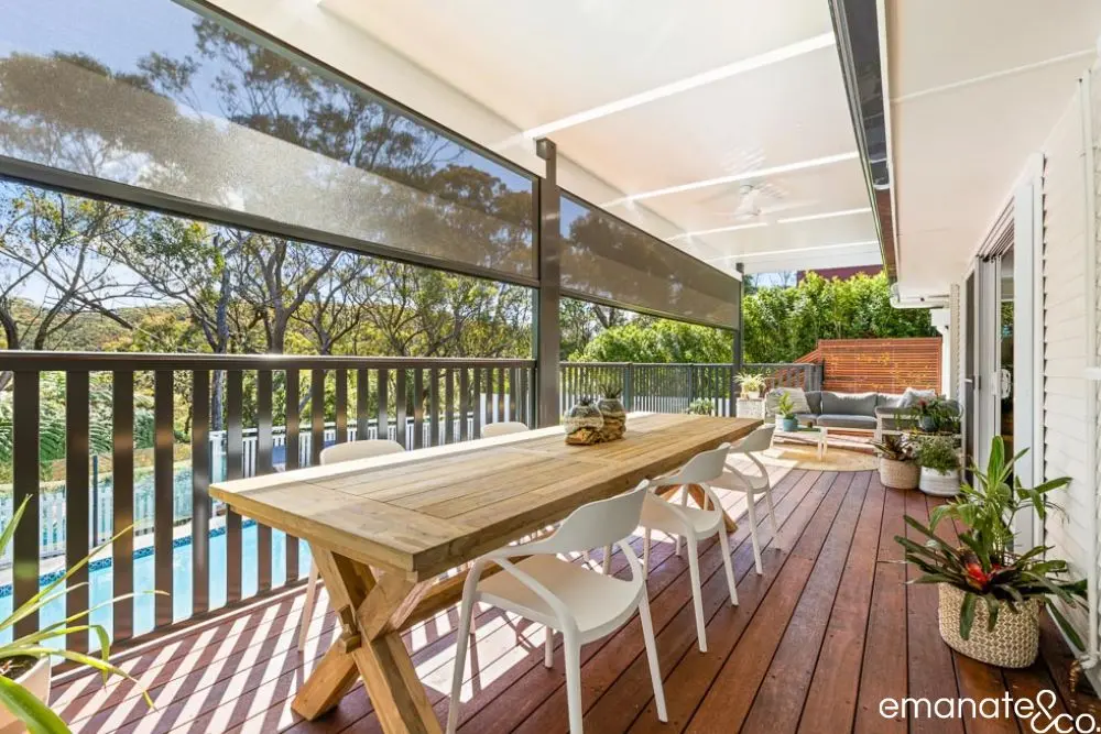 Before photo showing unused backyard space with pool, ideal for alfresco close to boundary.