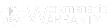 10 year workmanship warranty badge