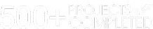 500 plus projects completed badge