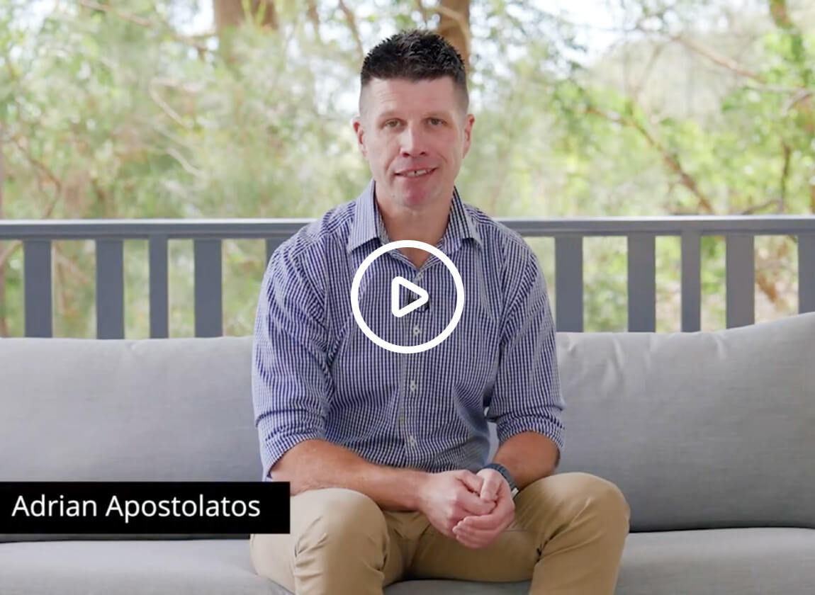 Video thumbnail of man seated on outdoor sofa during a home renovation consultation