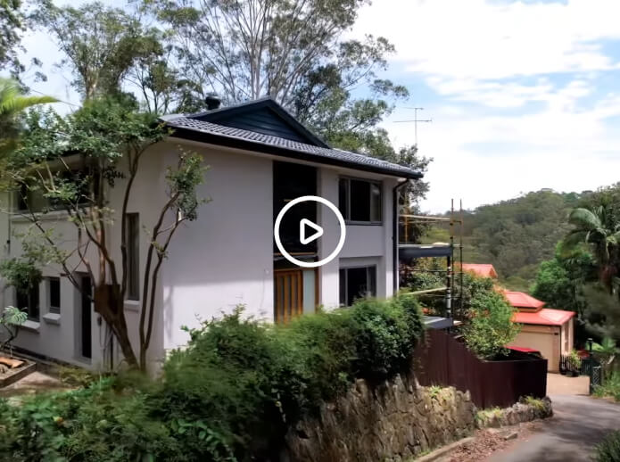 Video thumbnail of bushfire zone home renovation with hillside and bushland views